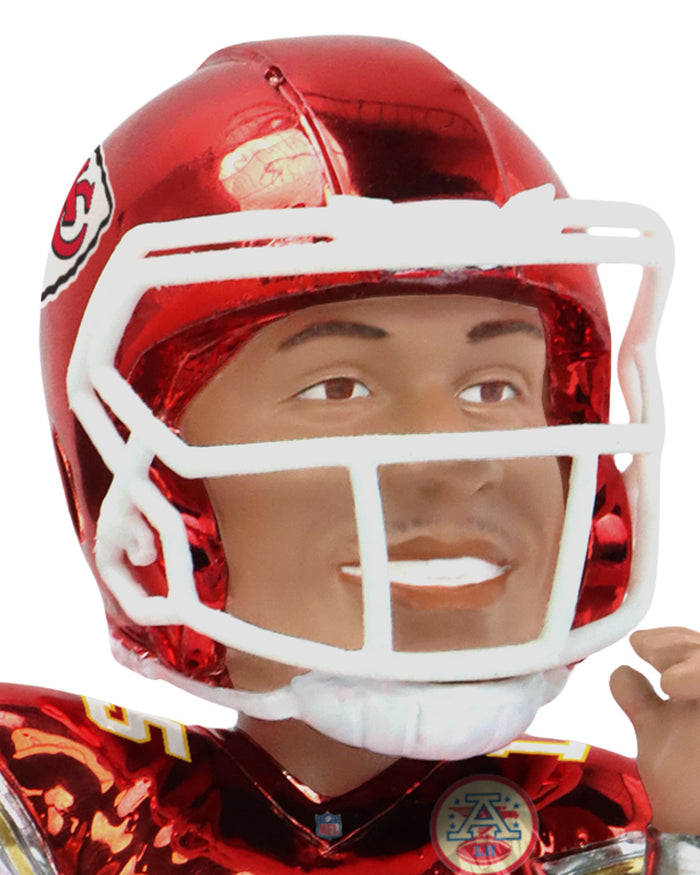Patrick Mahomes Kansas City Chiefs Electroplated Edition Bobblehead FOCO - FOCO.com