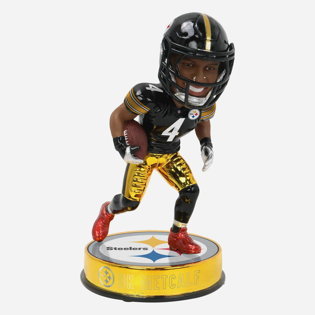 DK Metcalf Pittsburgh Steelers Electroplated Edition Bobblehead FOCO - FOCO.com