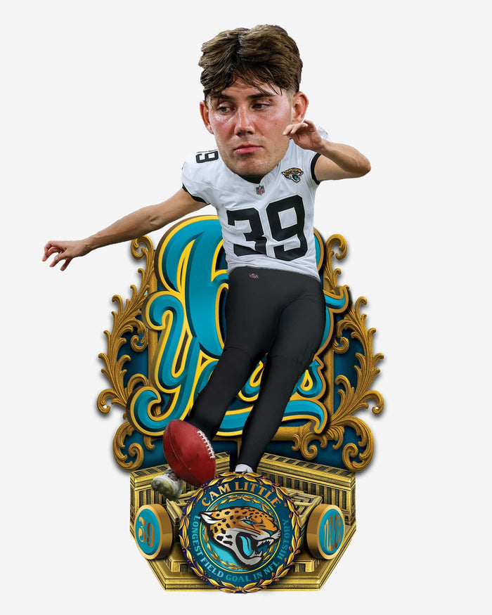 Cam Little Jacksonville Jaguars 68 Yard Longest Field Goal In NFL History Bobblehead FOCO - FOCO.com