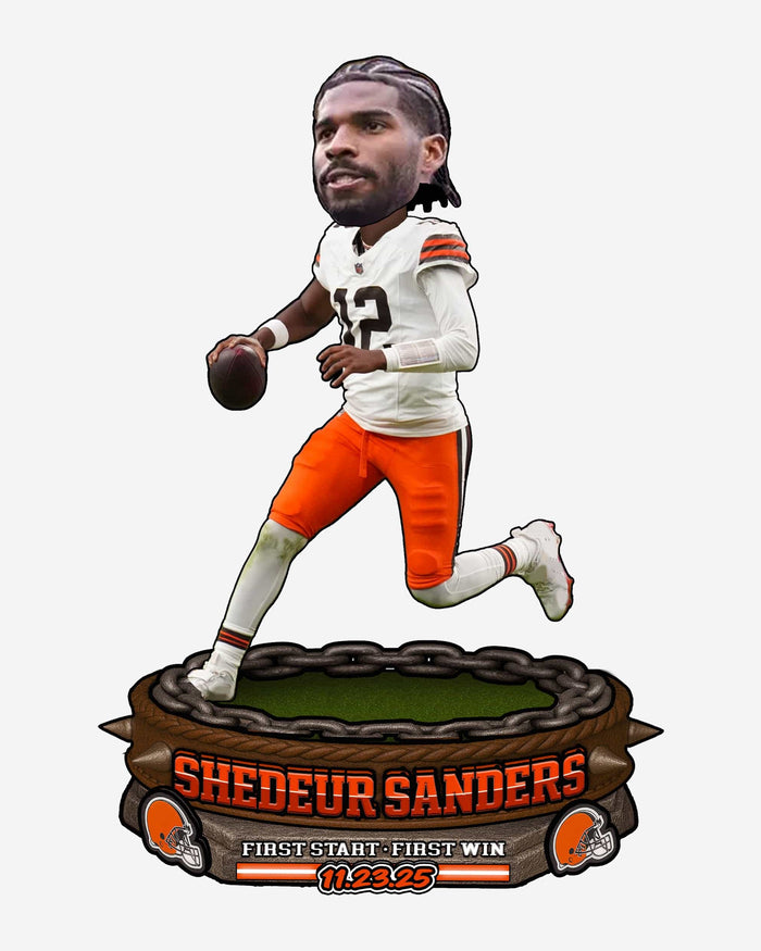 Shedeur Sanders Cleveland Browns First Career Start Win Bobblehead FOCO - FOCO.com