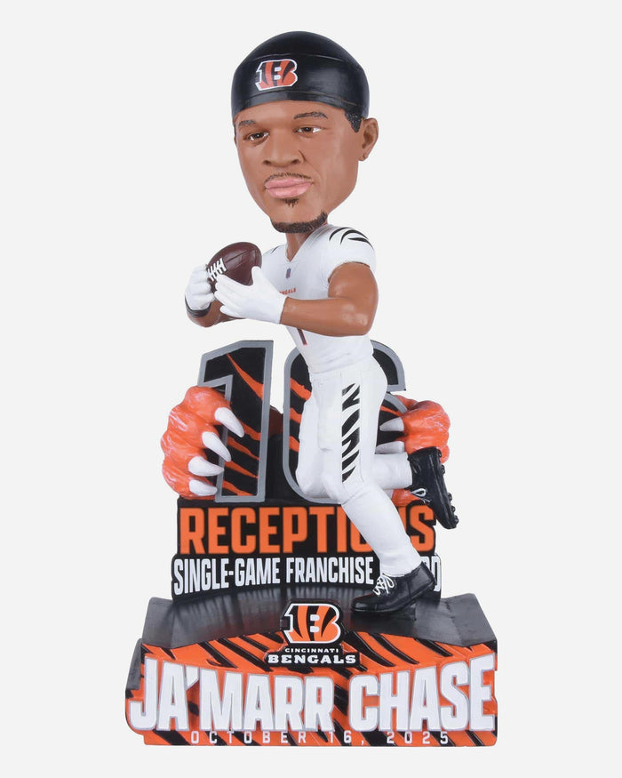 Ja'Marr Chase Cincinnati Bengals Franchise Receptions Record Gamebreaker Bobblehead FOCO - FOCO.com