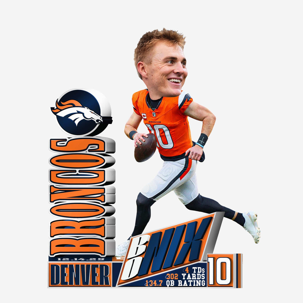 Bo Nix Denver Broncos Gamebreaker Bobblehead FOCO - FOCO.com