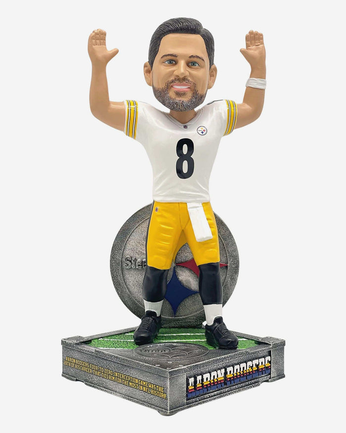 Aaron Rodgers Pittsburgh Steelers Debut Gamebreaker Bobblehead FOCO - FOCO.com
