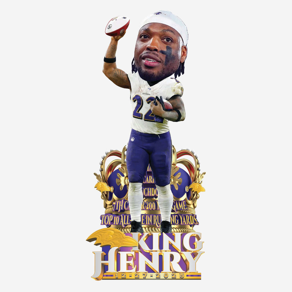 Derrick Henry Baltimore Ravens Historic Night Gamebreaker Bobblehead FOCO - FOCO.com