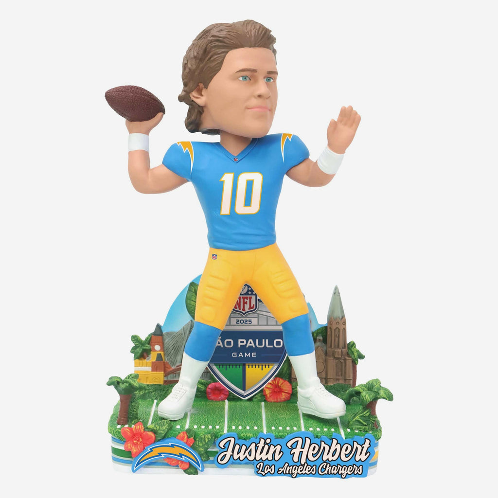 Justin Herbert Los Angeles Chargers 2025 International Game Bobblehead FOCO - FOCO.com