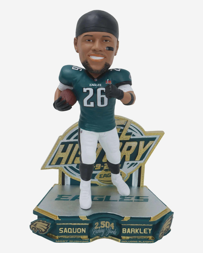 Saquon Barkley Philadelphia Eagles Single-Season Rushing Yards Record Bobblehead FOCO - FOCO.com