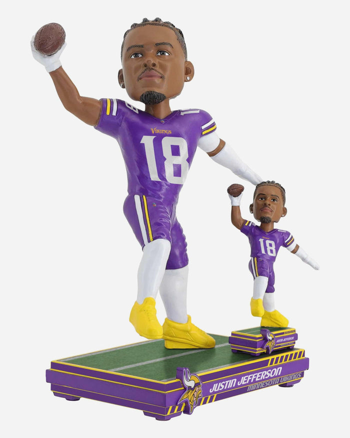 Justin Jefferson Minnesota Vikings Magnetized Bobble Dubblz Bobblehead FOCO - FOCO.com