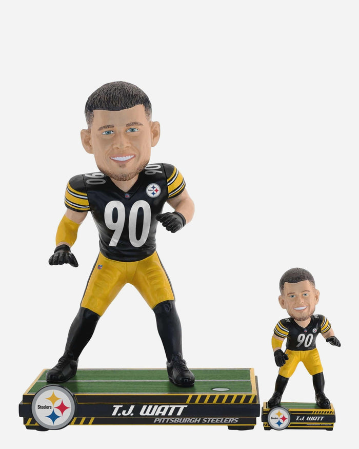 TJ Watt Pittsburgh Steelers Magnetized Bobble Dubblz Bobblehead FOCO - FOCO.com