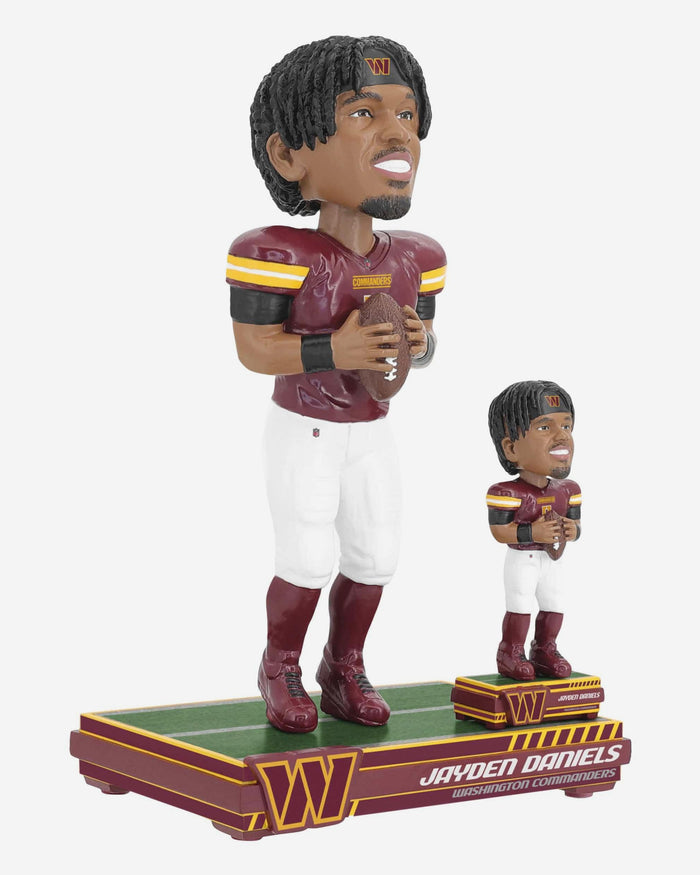 Jayden Daniels Washington Commanders Magnetized Bobble Dubblz Bobblehead FOCO - FOCO.com
