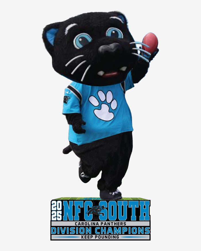 Sir Purr Carolina Panthers NFC South Division Champion Mini Bighead Bobblehead FOCO - FOCO.com