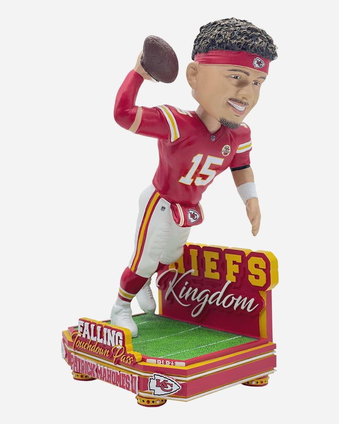 Patrick Mahomes Kansas City Chiefs 2024 NFL Playoffs Falling Touchdown Bobblehead FOCO - FOCO.com