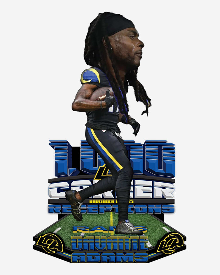 Davante Adams Los Angeles Rams 1000 Receptions Bobblehead FOCO - FOCO.com