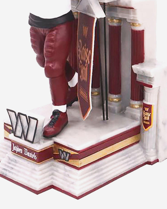 Jayden Daniels Washington Commanders Raise Hail Banner Raising Bobblehead FOCO - FOCO.com