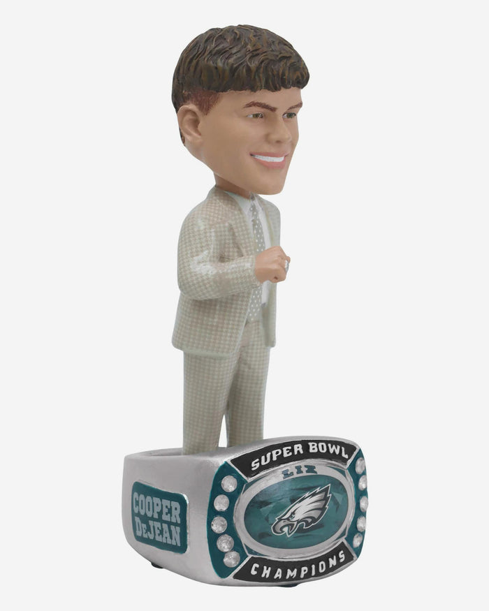 Cooper DeJean Philadelphia Eagles Ring Ceremony Ring Base Bobblehead FOCO - FOCO.com