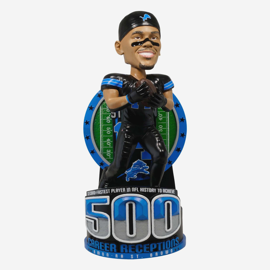 Amon-Ra St Brown Detroit Lions 500 Receptions Bobblehead FOCO - FOCO.com