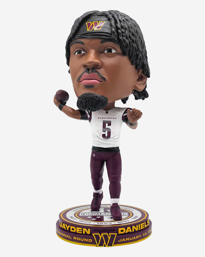 Jayden Daniels Washington Commanders 2024 NFL Playoffs Rookie Record Bighead Bobblehead FOCO - FOCO.com
