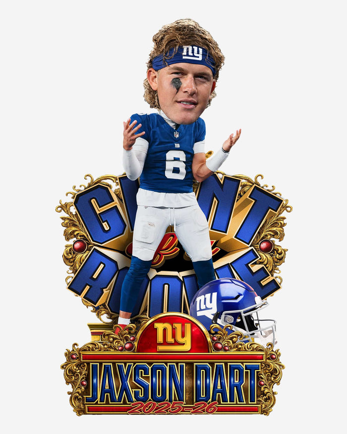 Jaxson Dart New York Giants Rising Rookie Bobblehead FOCO - FOCO.com