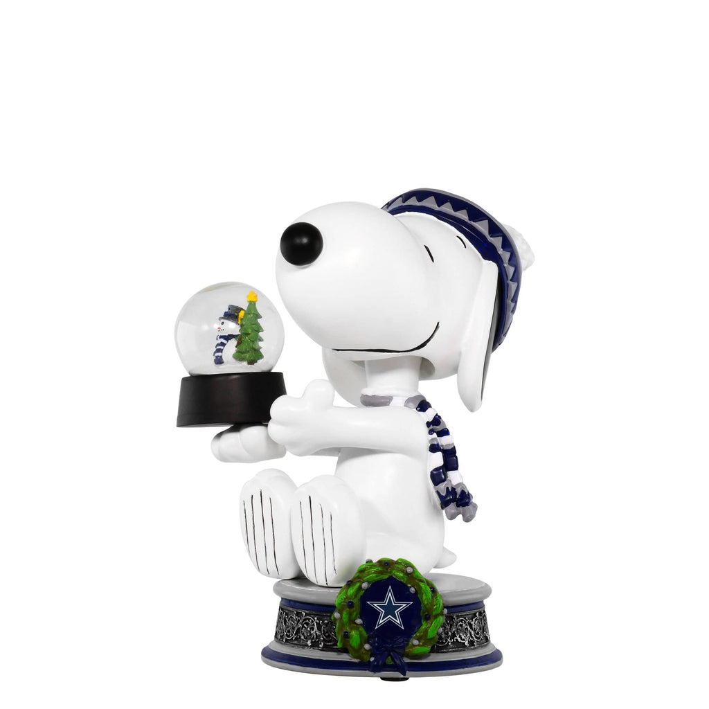 Dallas Cowboys Snoopy Peanuts Snow Globe Bobblehead FOCO - FOCO.com