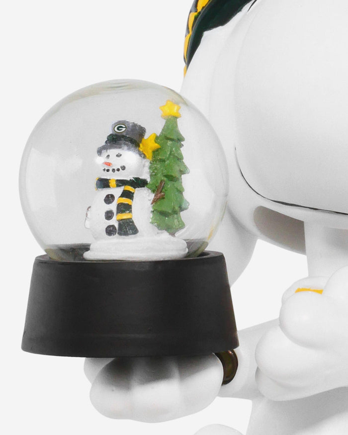 Green Bay Packers Snoopy Peanuts Snow Globe Bobblehead FOCO - FOCO.com