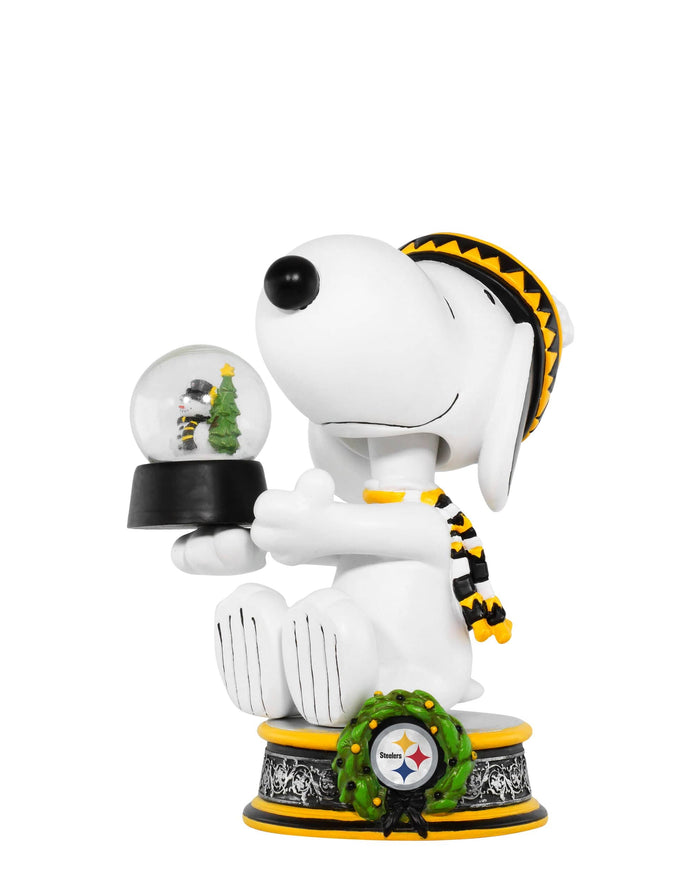 Pittsburgh Steelers Snoopy Peanuts Snow Globe Bobblehead FOCO - FOCO.com