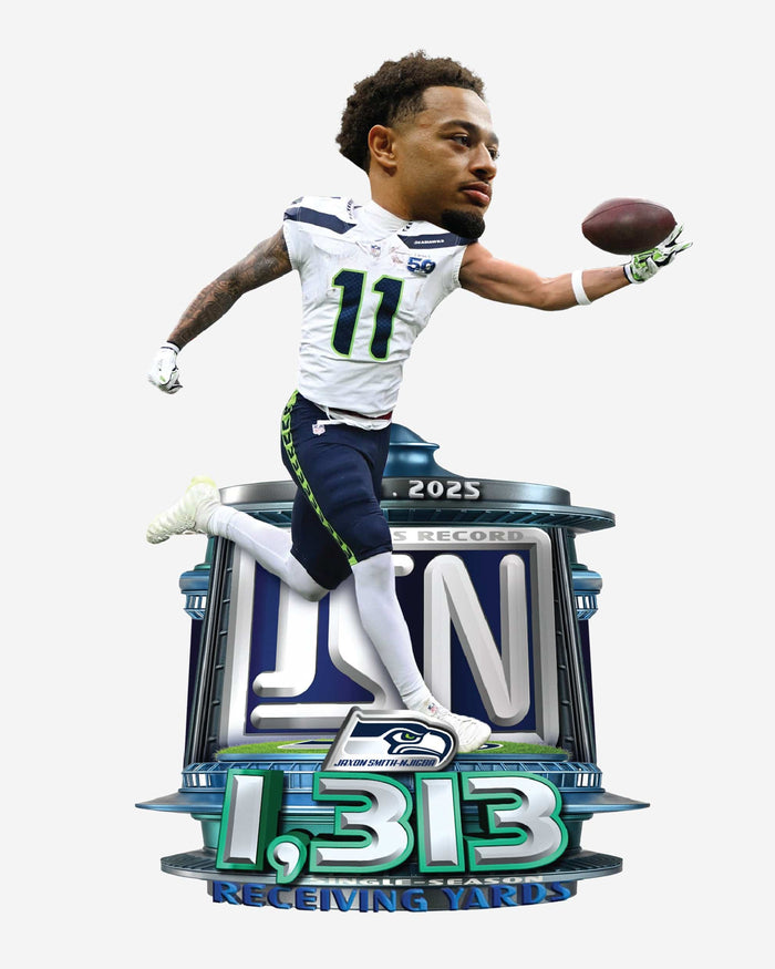 Jaxon Smith-Njigba Seattle Seahawks Single Season Receiving Yards Franchise Record Bobblehead FOCO - FOCO.com