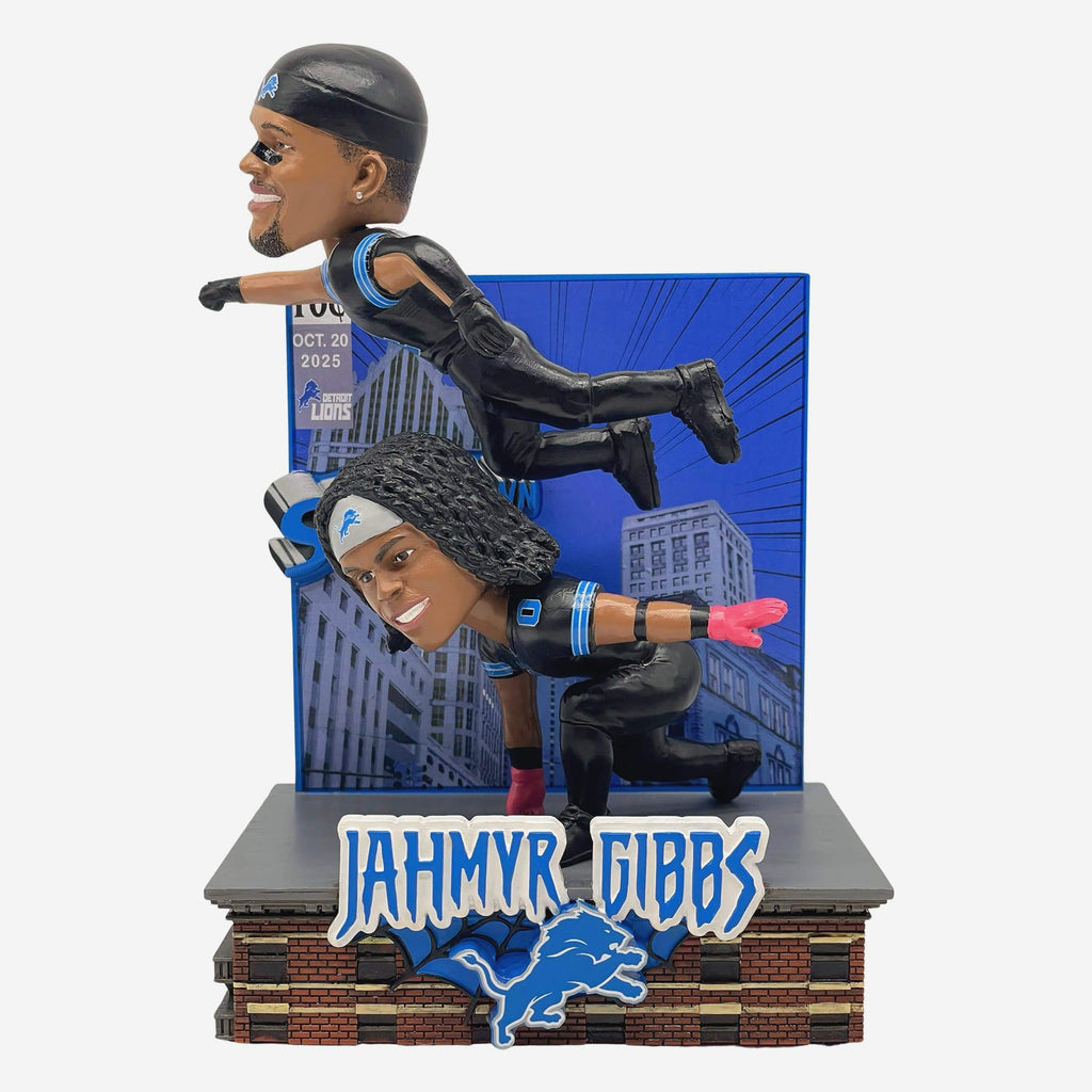 Jahmyr Gibbs & Amon Ra St Brown Detroit Lions Touchdown Celebration Mini Bobble Scene FOCO - FOCO.com