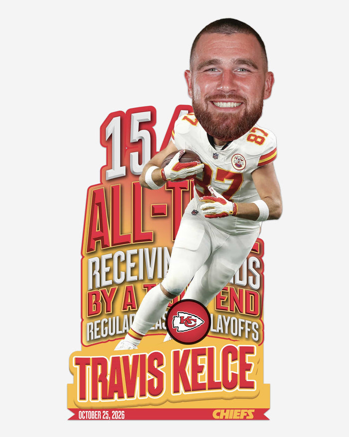 Travis Kelce Kansas City Chiefs All-Time Tight End Receiving Yards Leader Bobblehead