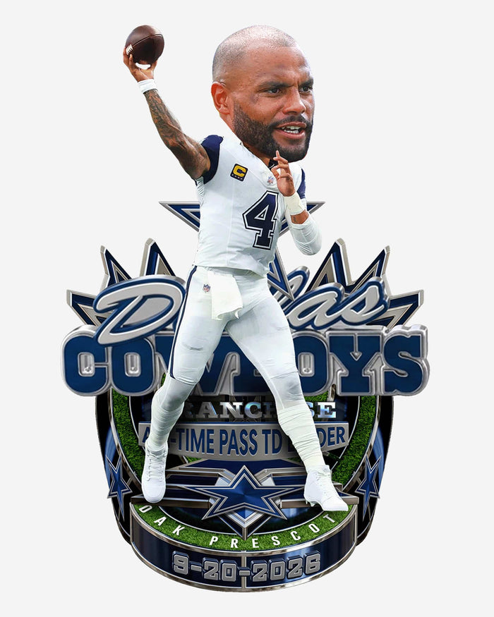 Dak Prescott Dallas Cowboys All-Time Franchise Passing Touchdown Leader Bobblehead