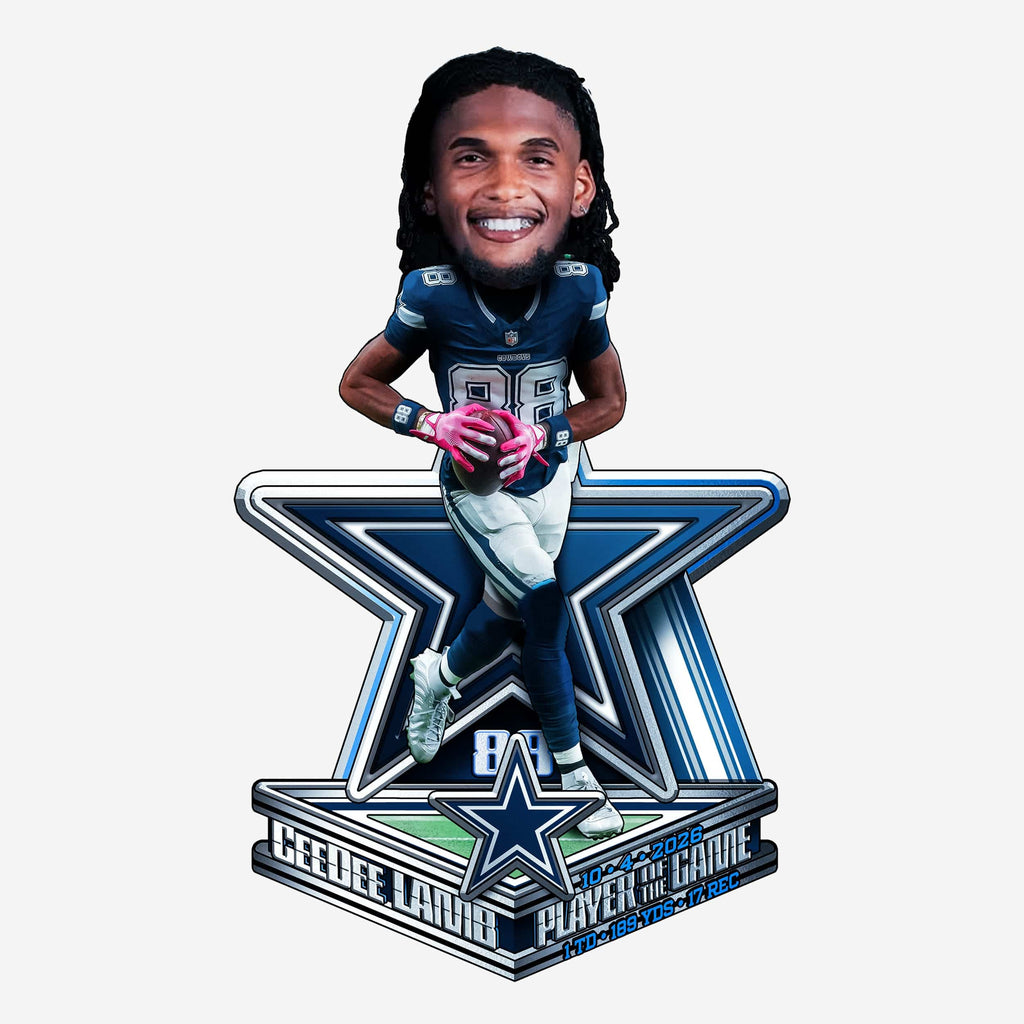 CeeDee Lamb Dallas Cowboys Career High 17 Receptions Bobblehead FOCO - FOCO.com