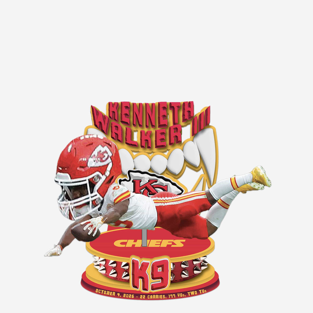 Kenneth Walker III Kansas City Chiefs Historic Rushing Start Bobblehead FOCO - FOCO.com