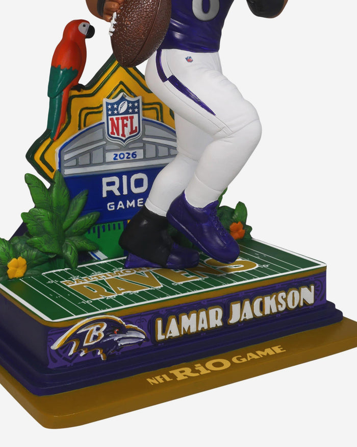 Lamar Jackson Baltimore Ravens 2026 NFL International Game Bobblehead FOCO - FOCO.com