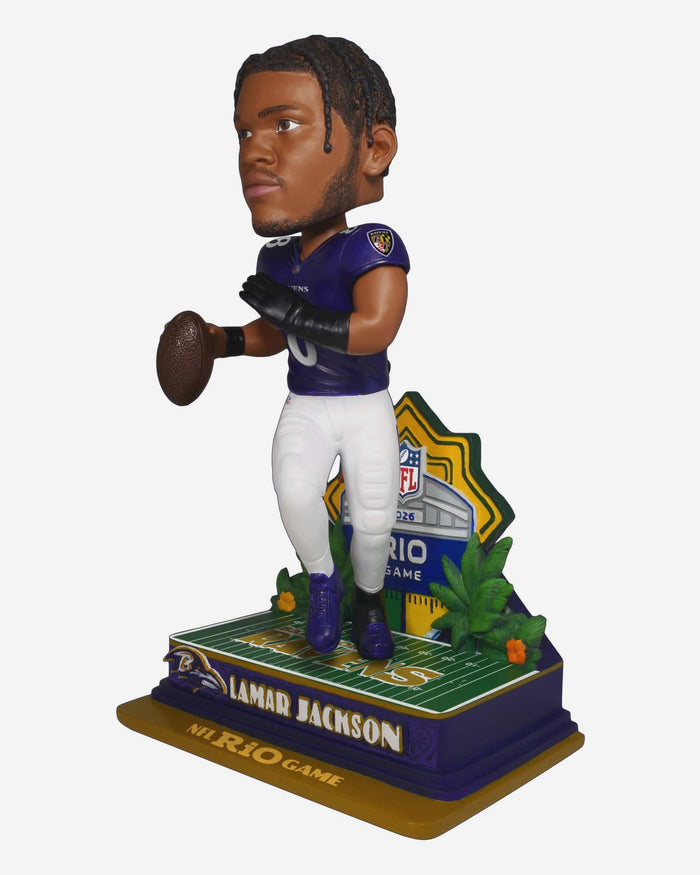 Lamar Jackson Baltimore Ravens 2026 NFL International Game Bobblehead FOCO - FOCO.com