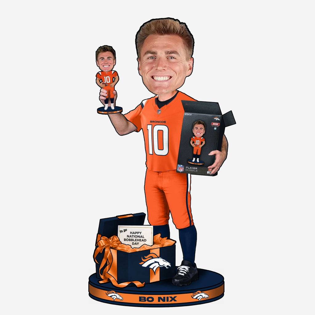 Bo Nix Denver Broncos National Bobblehead Day Bobblehead FOCO - FOCO.com