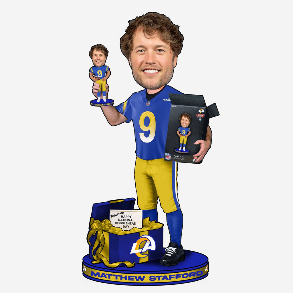 Matthew Stafford Los Angeles Rams National Bobblehead Day Bobblehead FOCO - FOCO.com