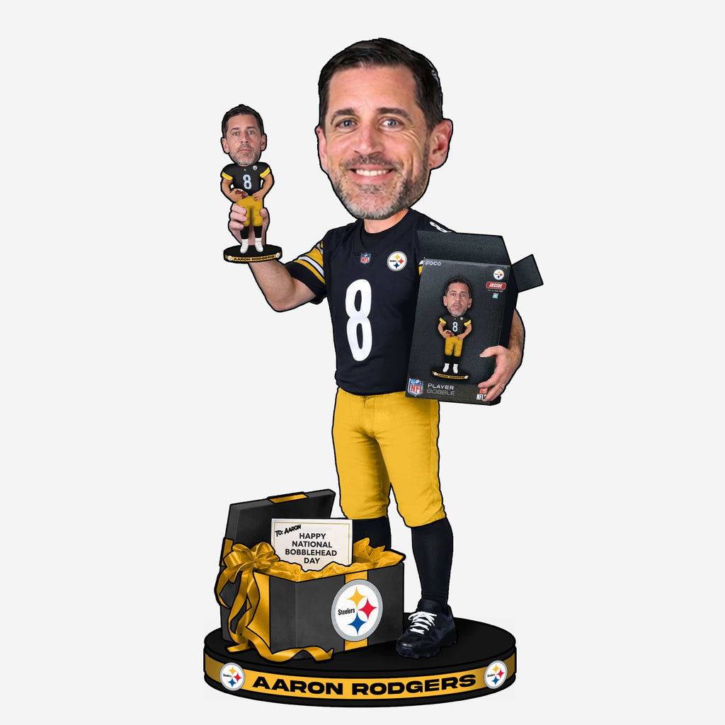 Aaron Rodgers Pittsburgh Steelers National Bobblehead Day Bobblehead FOCO - FOCO.com