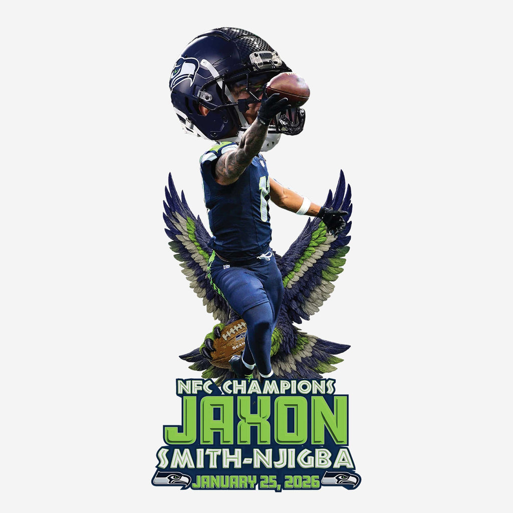 Jaxon Smith-Njigba Seattle Seahawks NFC Champions One Handed Catch Bobblehead FOCO - FOCO.com