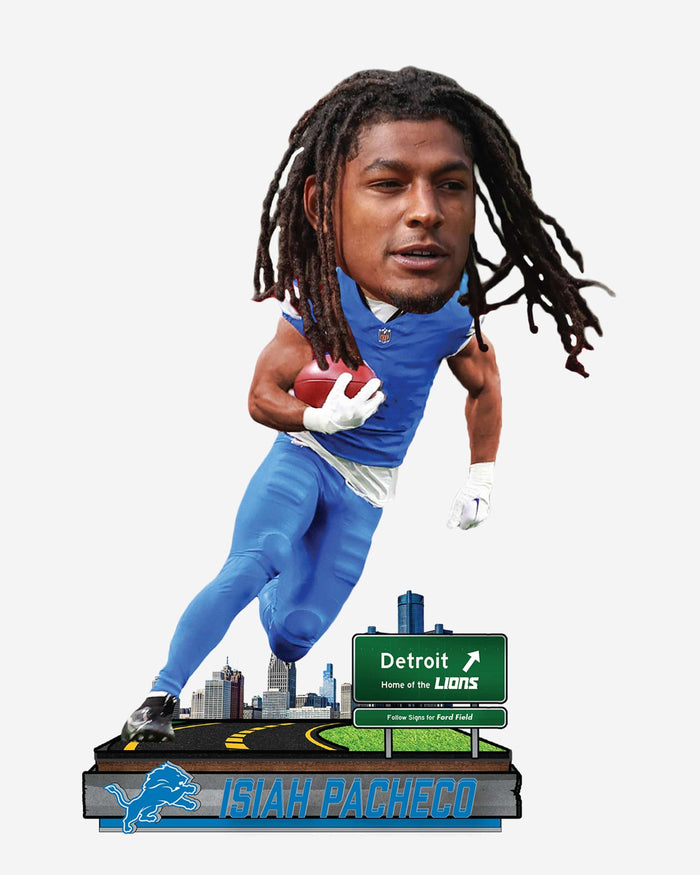 Isiah Pacheco Detroit Lions Next Stop Bobblehead FOCO - FOCO.com