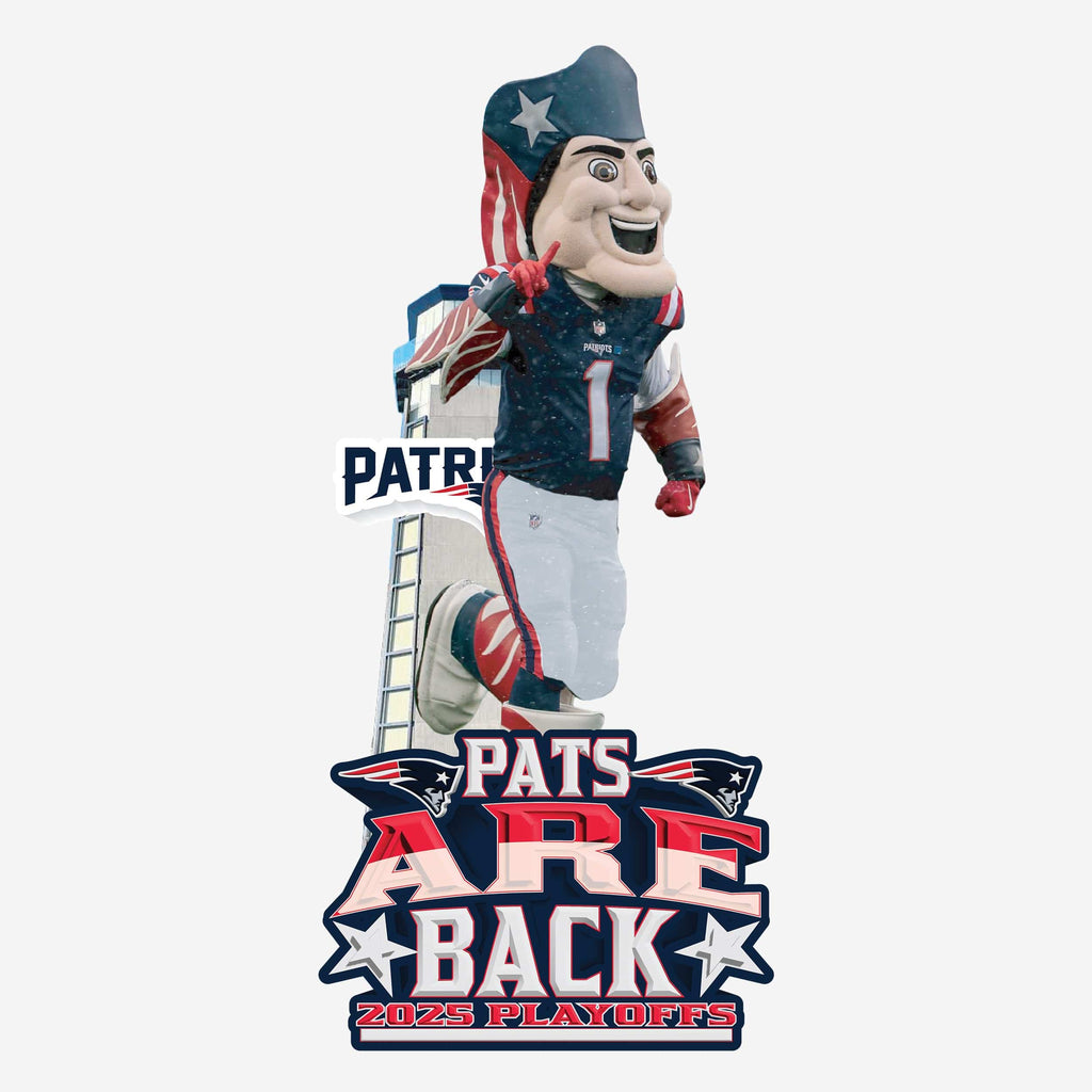 Patriot Pat New England Patriots Pats are Back Bobblehead FOCO - FOCO.com