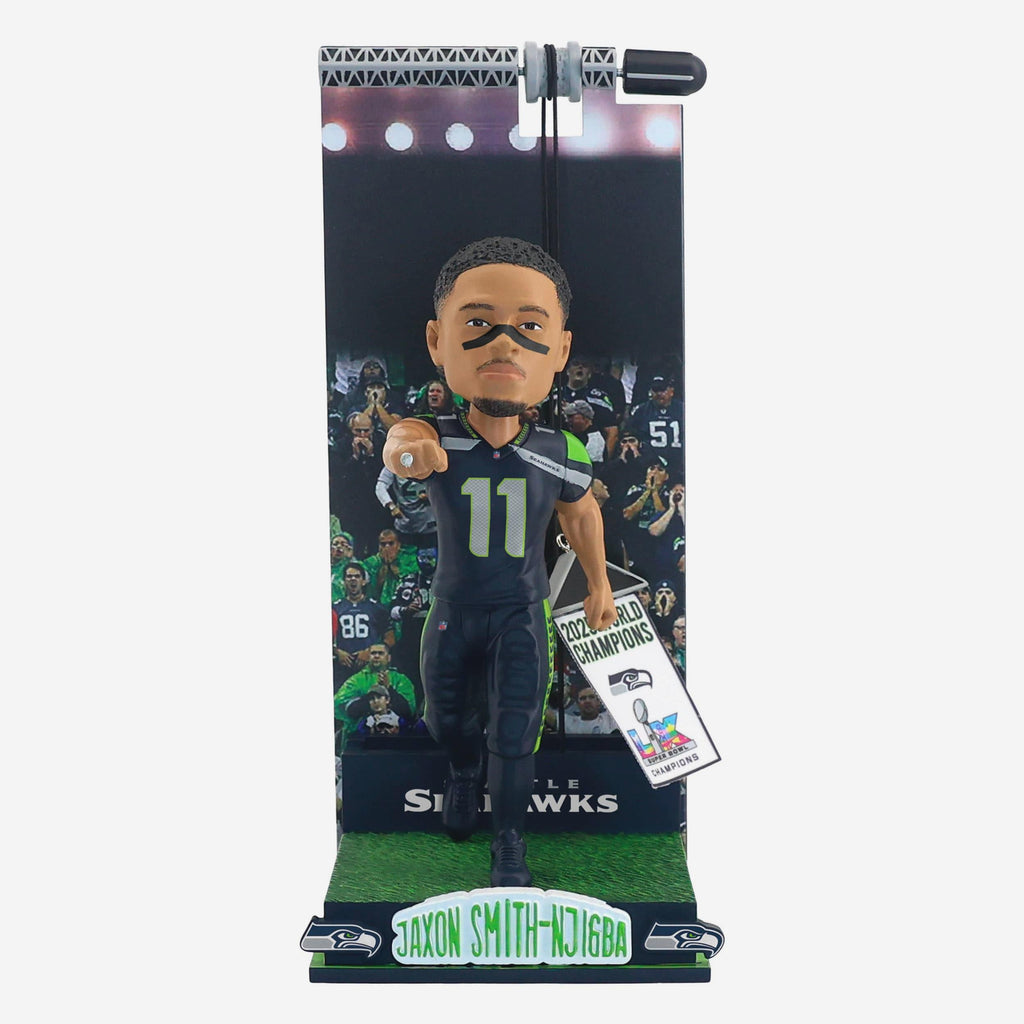 Jaxon Smith-Njigba Seattle Seahawks Banner Raising Bobblehead FOCO - FOCO.com