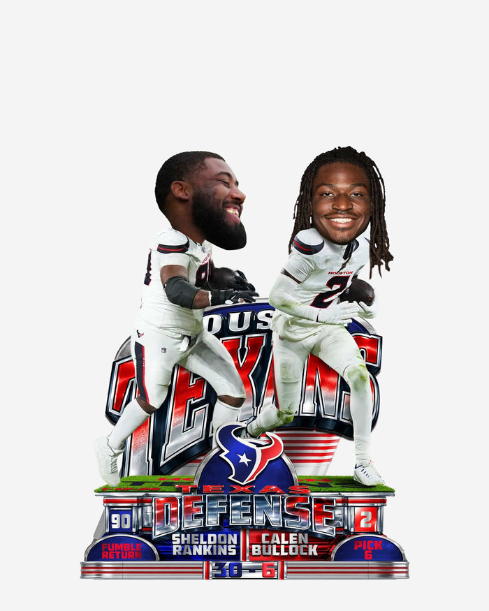 Sheldon Rankins & Calen Bullock Houston Texans NFL Wild Card Gamebreaker Mini Dual Bobblehead FOCO - FOCO.com