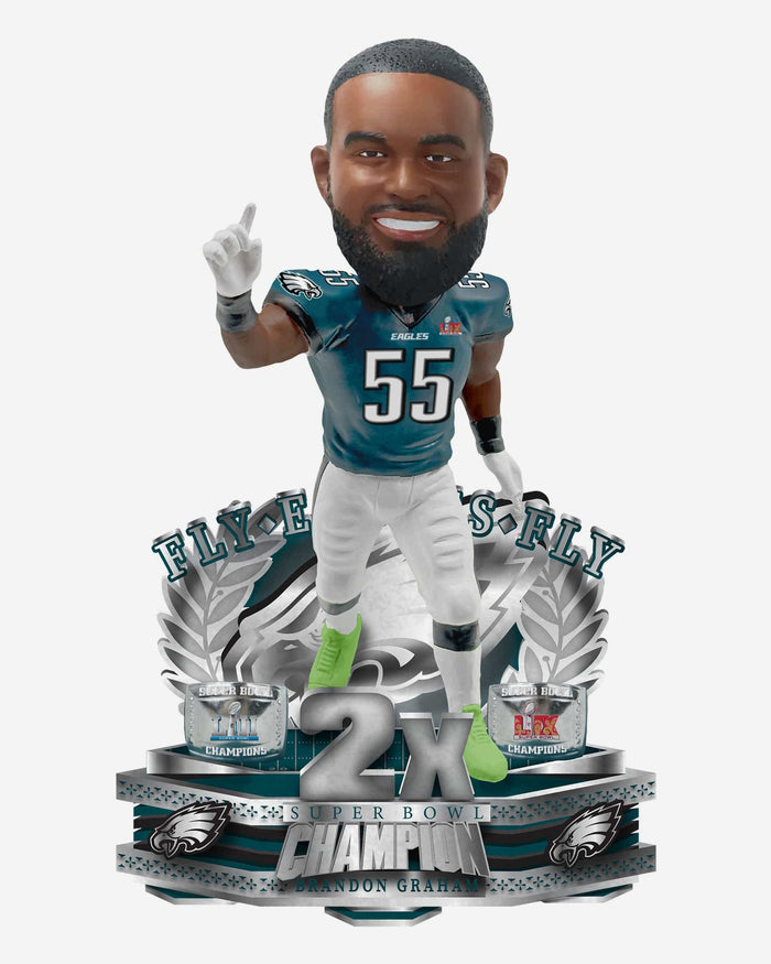 Brandon Graham Philadelphia Eagles 2x Super Bowl Champion Bobblehead FOCO - FOCO.com