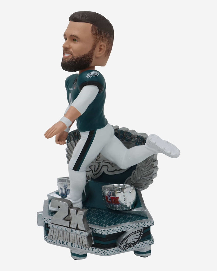 Jake Elliott Philadelphia Eagles 2x Super Bowl LIX Champions Bobblehead FOCO - FOCO.com