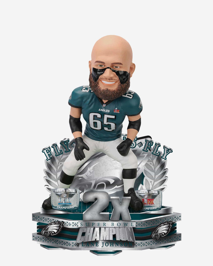 Lane Johnson Philadelphia Eagles 2x Super Bowl Champion Bobblehead FOCO - FOCO.com