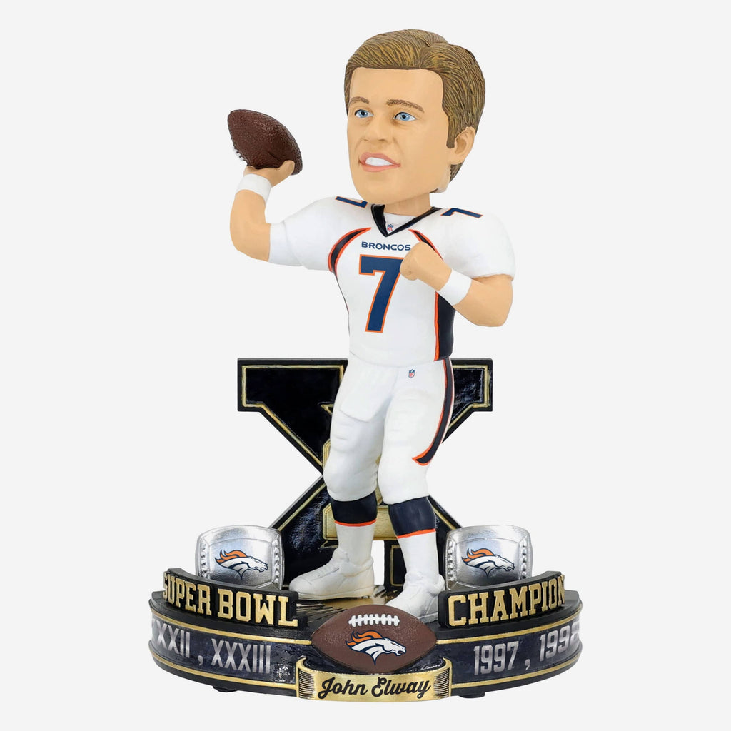 John Elway Denver Broncos 2x Super Bowl Champion Bobblehead FOCO - FOCO.com