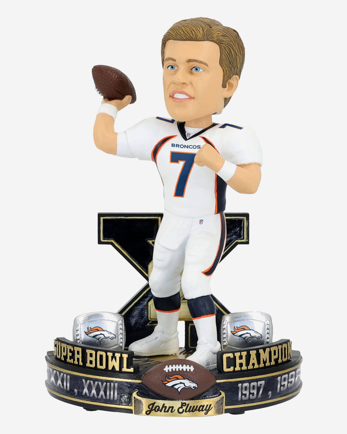 John Elway Denver Broncos 2x Super Bowl Champion Bobblehead FOCO - FOCO.com