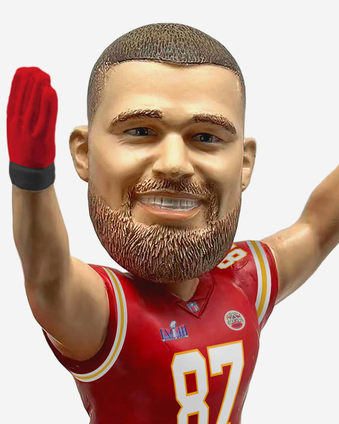 Patrick Mahomes & Travis Kelce Kansas City Chiefs 3x Super Bowl LVIII Champions Dual Bobblehead FOCO - FOCO.com