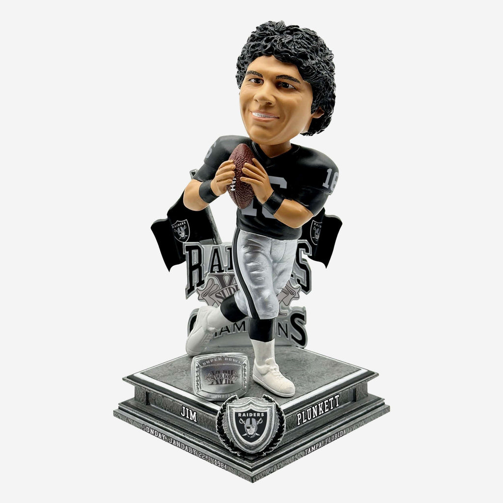 Jim Plunkett Las Vegas Raiders Super Bowl XVIII Champions 40th Anniversary Bobblehead FOCO - FOCO.com