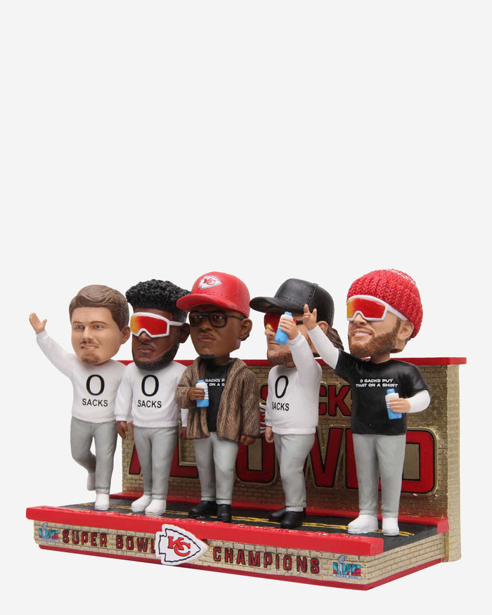 Kansas City Chiefs Super Bowl LVII Champions Offensive Line Zero Sacks Mini Bobblehead Scene FOCO - FOCO.com