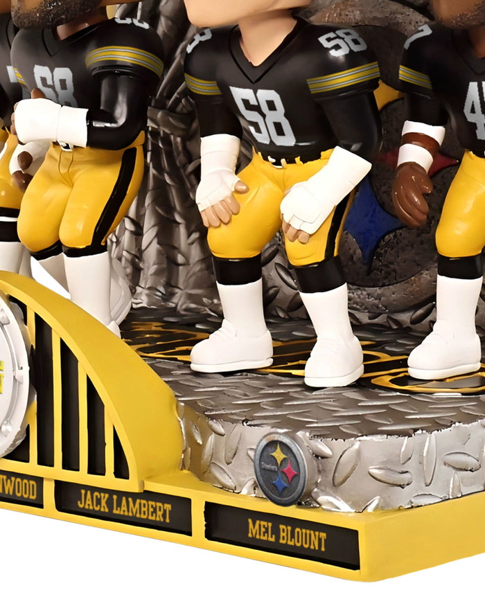 Pittsburgh Steelers Steel Curtain Defense Mini Bobblehead Scene FOCO - FOCO.com