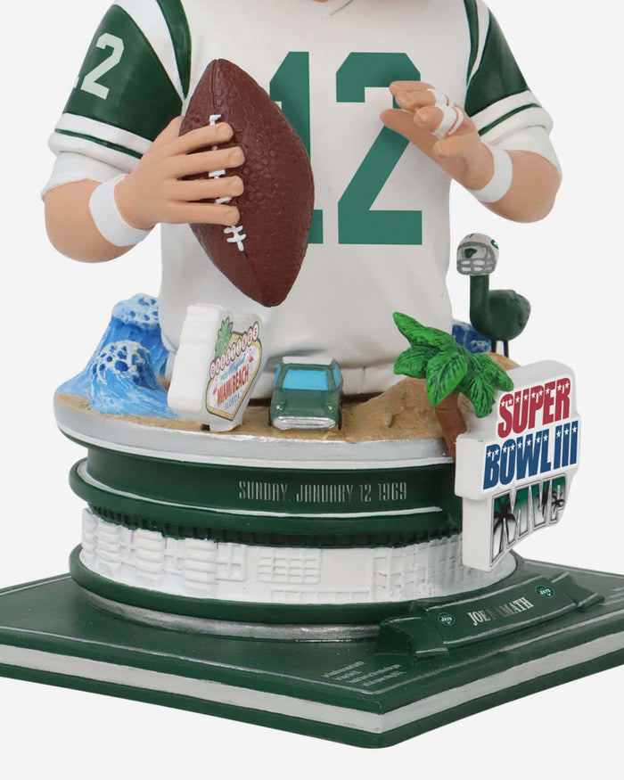 Joe Namath New York Jets Super Bowl III MVP Bust Bighead Bobblehead FOCO - FOCO.com